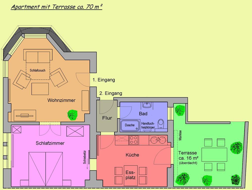 Sonnenhaus Ferienwohnungen 特拉本特拉巴赫 外观 照片